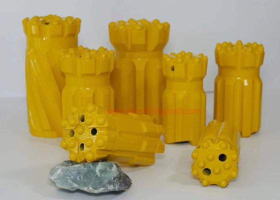 China Water / Oil Well Rock Drilling Tools Retract Thread Buttons Exploration Drilling Bits supplier