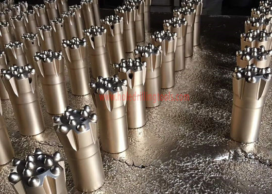 China Carbon Steel Threaded Button Bits Rock Drilling Dth Hammer Bit Wear Resistant supplier