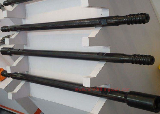 China Hollow Sucker Threaded Drill Rod Carbon Steel For Drilling Project Black Color supplier